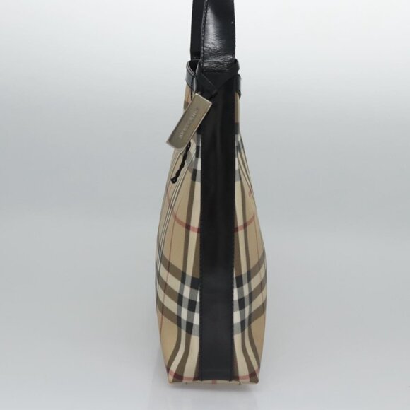 BURBERRY Nova Check Shoulder Bag PVC Beige Auth 106755 - Picture 5 of 16